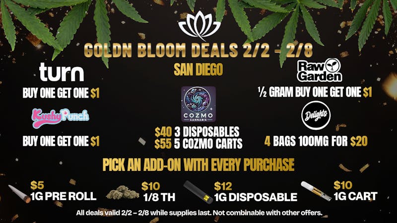 Goldn Bloom SPECIAL DEALS 2/2 - 2/8
