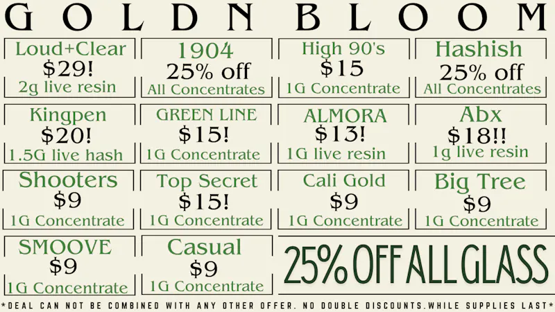 Goldn Bloom CONCENTRATE SPECIALS