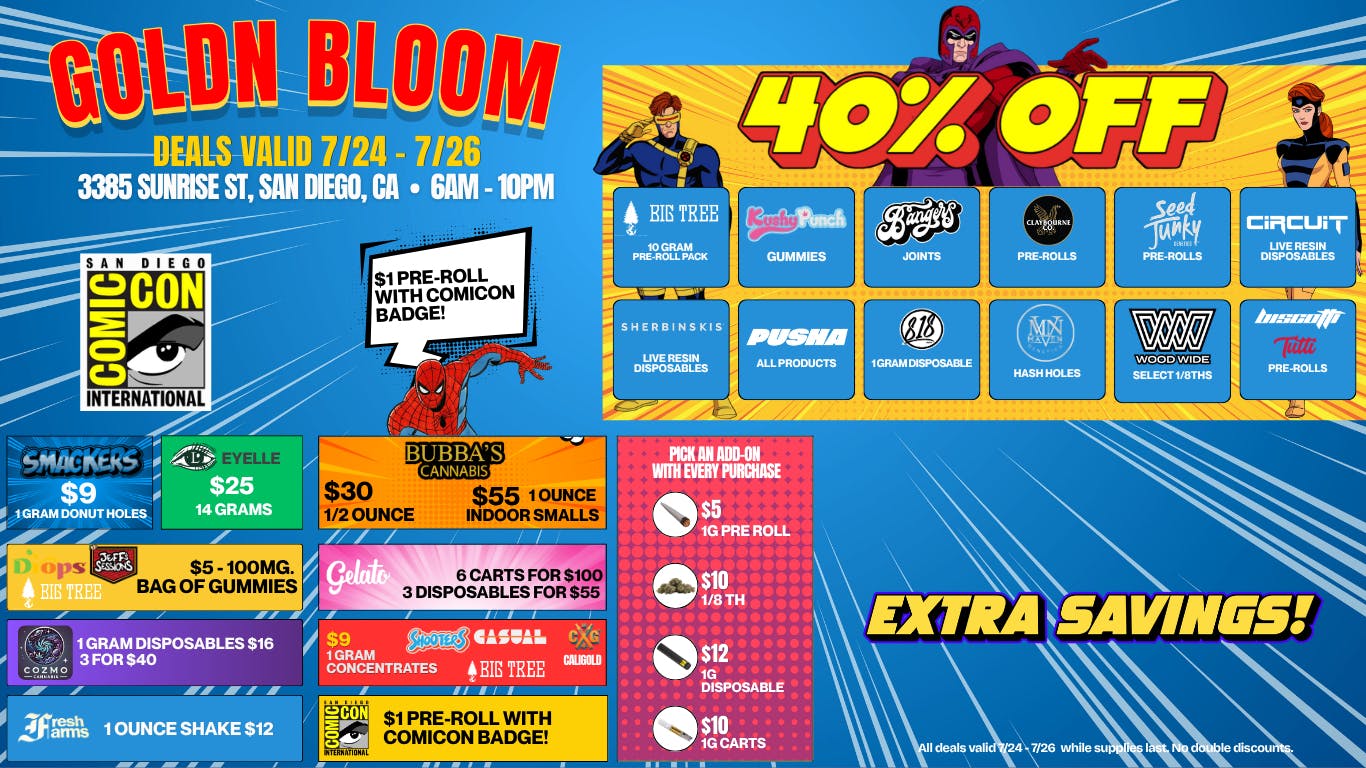 Goldn Bloom 40% OFF SPECIALS (7/20-7/26)