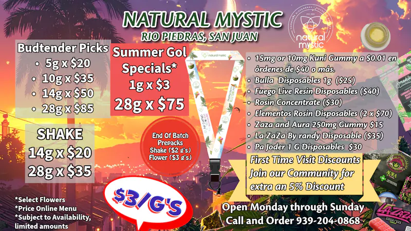 Natural Mystic ⚽⚽Golazo Mystic Vape & Flower Deals⚽⚽