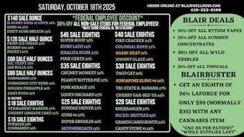 Blair Wellness Center $15 SALE! $65 14g! $140 OZs! 25%OFF FC 7gs! + MORE