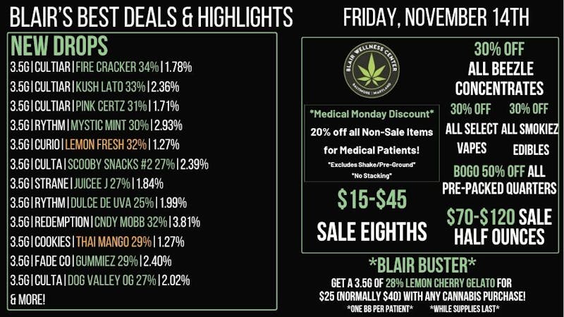 Blair Wellness Center $15 SALE! $75 14gs! BOGO 50% 7gs! 30% OFF + MORE