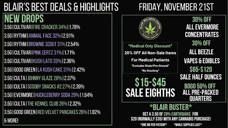 Blair Wellness Center $15-$45 SALE! $65 15gs! BOGO 50% OFF 7gs! 30% OFF