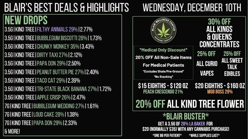 Blair Wellness Center $15-$20 SALE! 20% OFF Kind Tree Flower! 30% OFF!