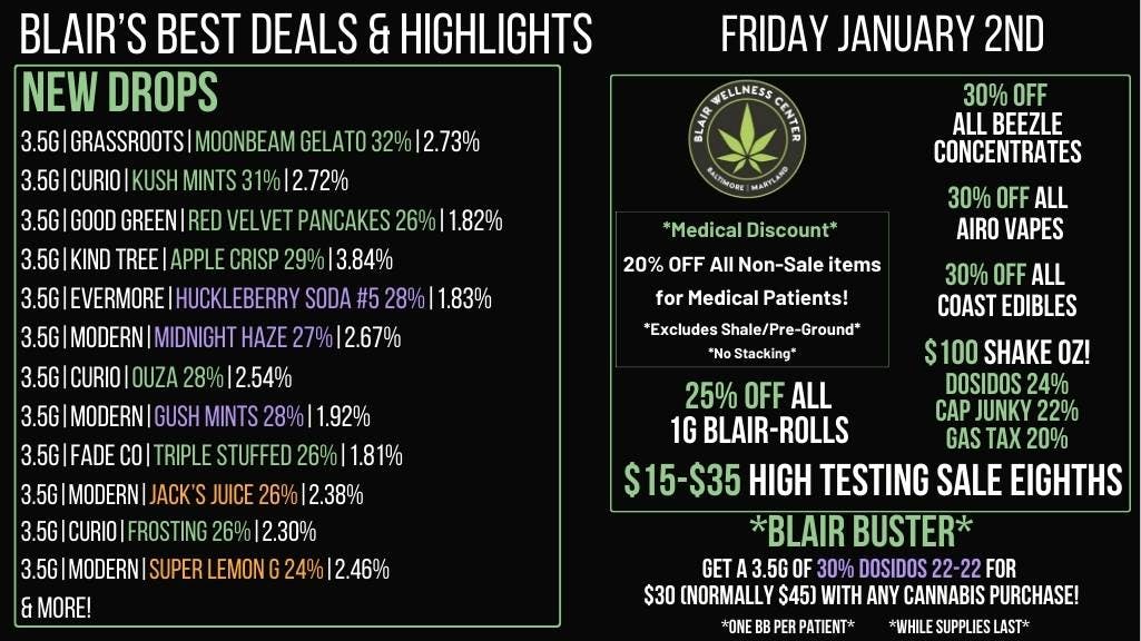 Blair Wellness Center $15 SALE! $65 14gs! $100 Shake OZs! 30% OFF + MORE