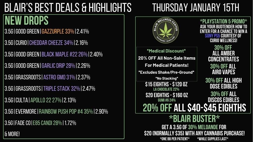 Blair Wellness Center $15 SALE! 20% OFF $40-$45! 30% OFF! PS5 Promo!