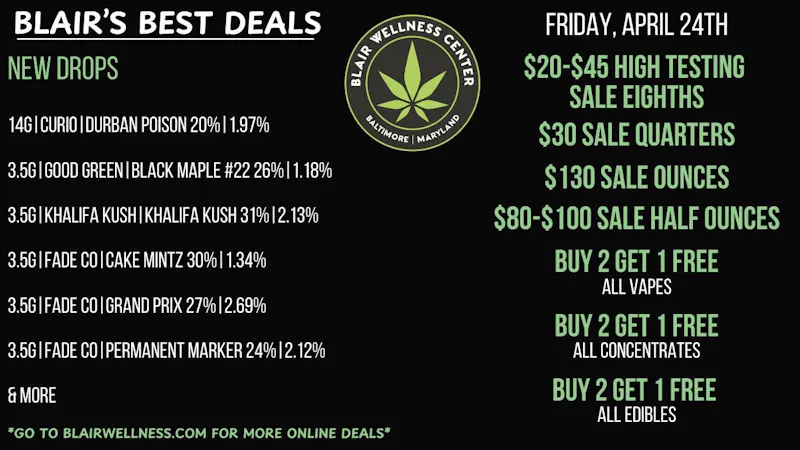 Blair Wellness Center $30 SALE Quarters!