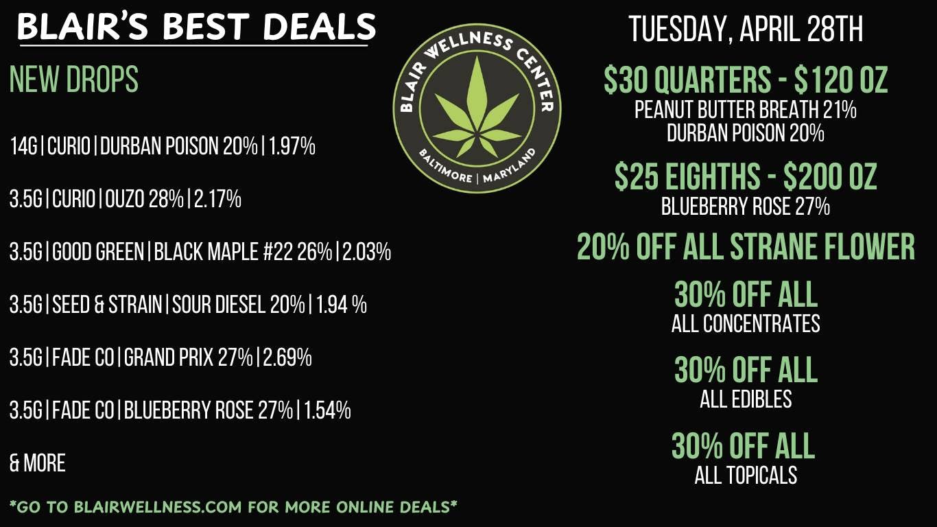 Blair Wellness Center $30 SALE Quarters!