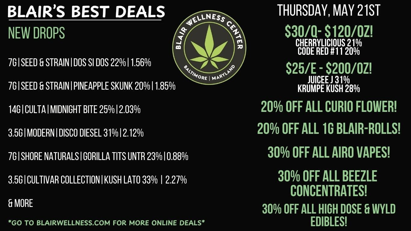 Blair Wellness Center $30 SALE Quarters! 20% OFF Curio Flower!