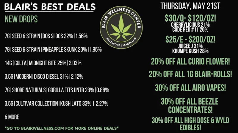 Blair Wellness Center $30 SALE Quarters! 20% OFF Curio Flower!