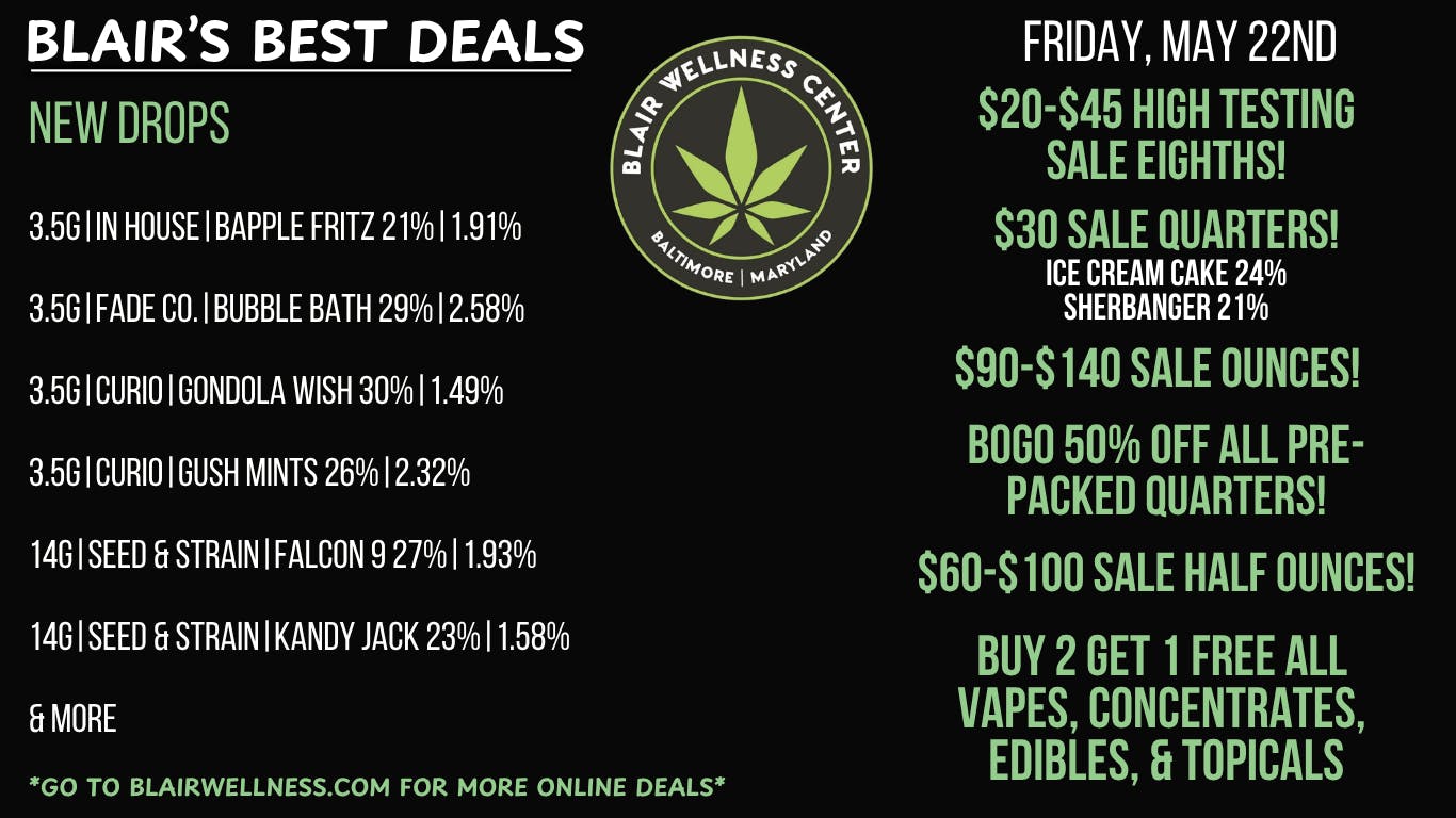 Blair Wellness Center $30/Q! $20-$45/E! $90-$140 Ounces! B2G1F + MORE!