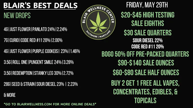 Blair Wellness Center $30 Quarters! $100 Ounces! + MORE!