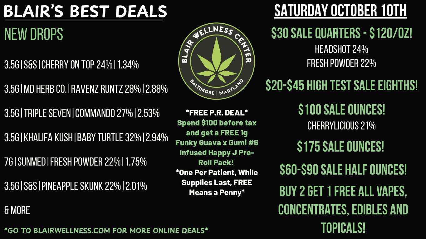 Blair Wellness Center $30 Quarters! FREE PR Deal! $60 14gs! $100 OZs!