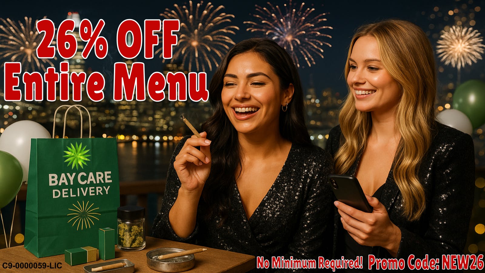 Bay Care Delivery 2026 New Year, New High – 26% Off Entire Menu