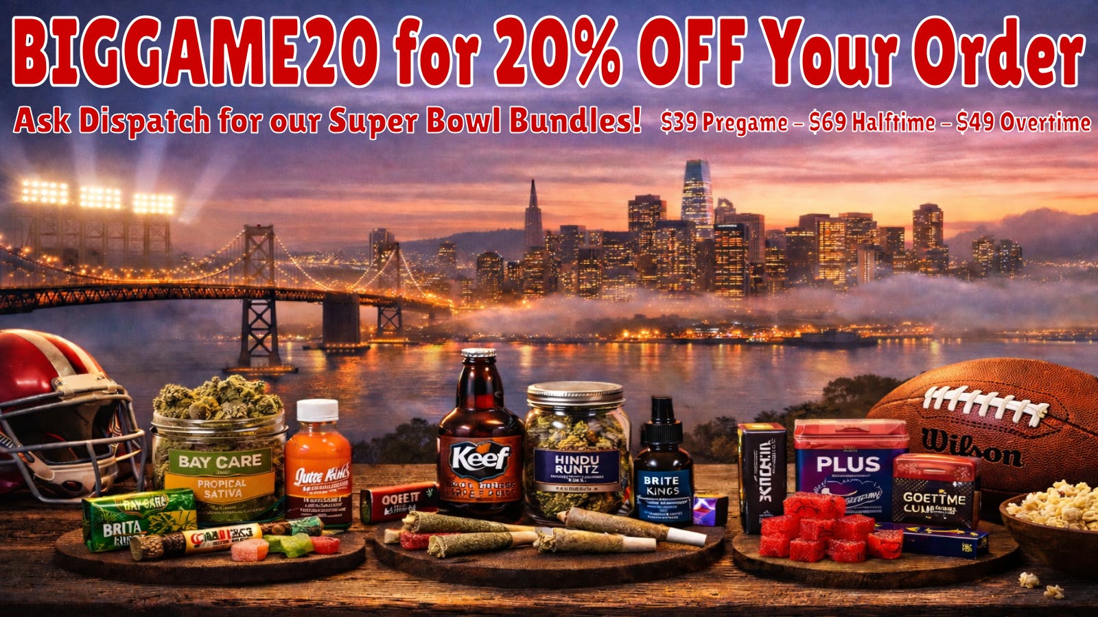 Bay Care Delivery BAY AREA BIG GAME BUNDLES + 20% OFF EVERYTHING!