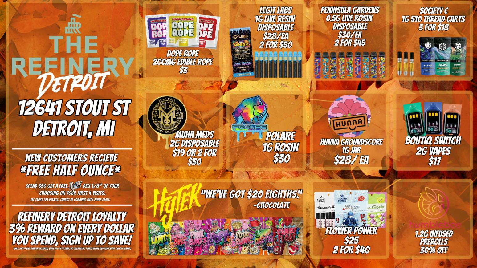 The Refinery Detroit FALL DEALS @ REFINERY DETROIT