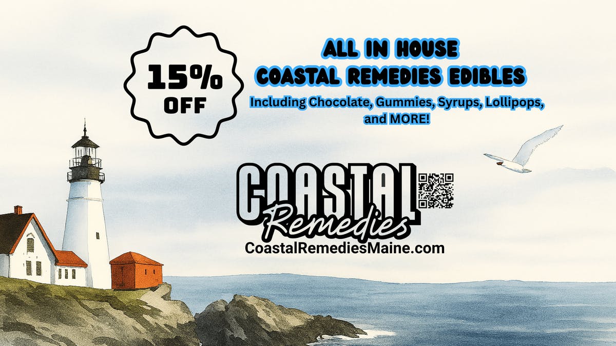Coastal Remedies 15% OFF ALL COASTAL REMEDIES EDIBLES ALL MONDAY!!
