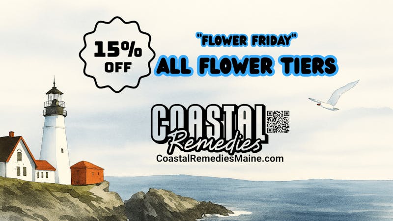 Coastal Remedies 15% ALL FLOWER TIERS ALL DAY LONG!