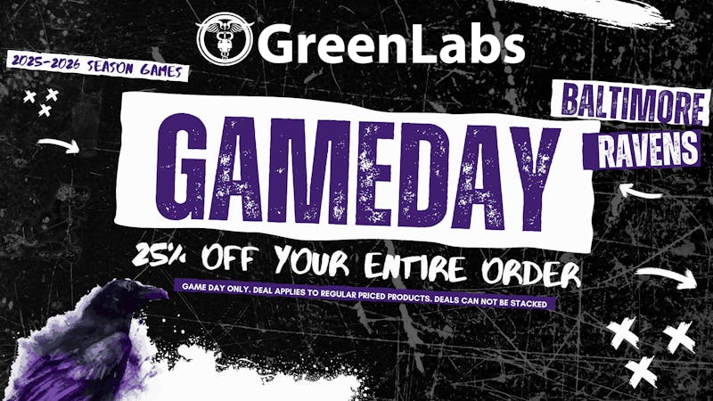 GreenLabs Raven's Game Day 25% Off