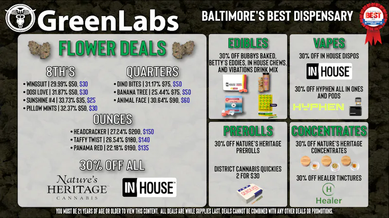 GreenLabs Greenlabs Weekday Deals