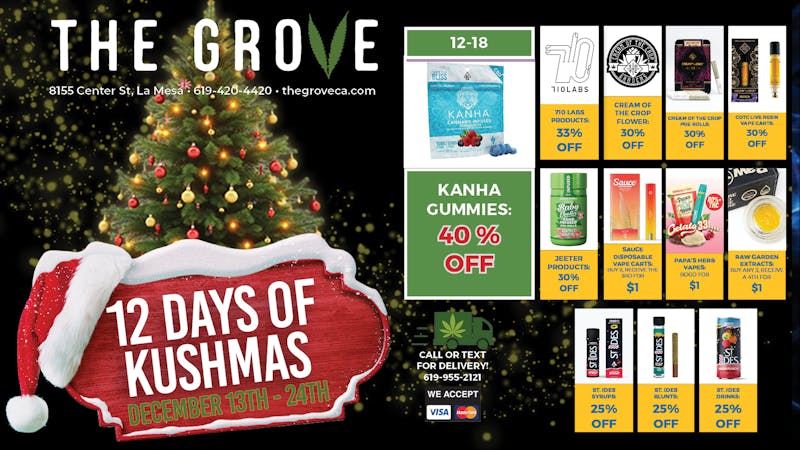 The Grove Delivery 12 DAYS OF KUSHMAS: Kanha Gummies - 40% OFF