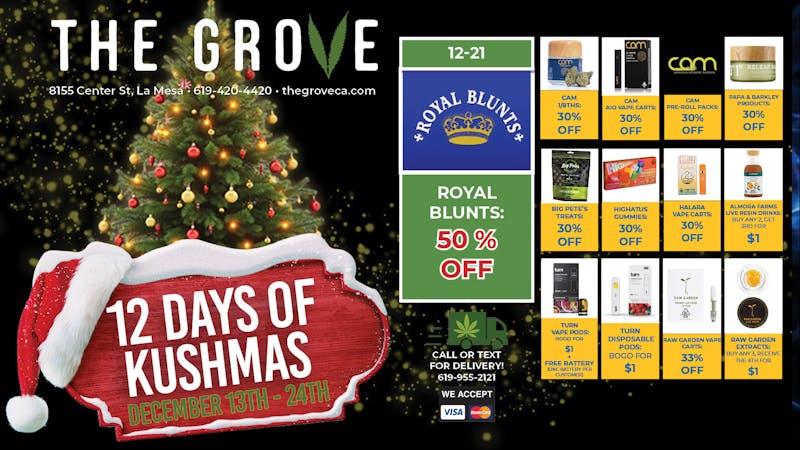 The Grove Delivery 12 DAYS OF KUSHMAS: Royal Blunts - 50% OFF