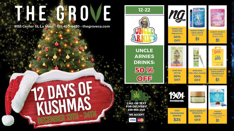 The Grove Delivery 12 DAYS OF KUSHMAS: Uncle Arnie Drinks - 50% OFF