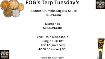 FOG Products FOG Products Terp Tuesday's SALES!