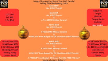 FOG Products FOG's Thanksgiving Sales AND FREEbies Too!