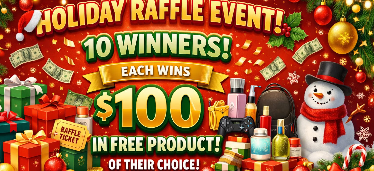 FOG Products FOG's Yearly $1,000 In FREE Product Raffles!