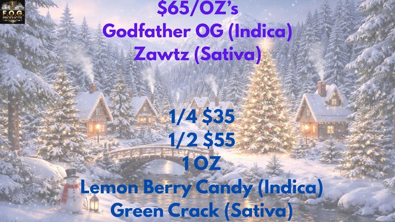 FOG Products FOG's SELECT $65/OZ's & Top Shelf Sales!