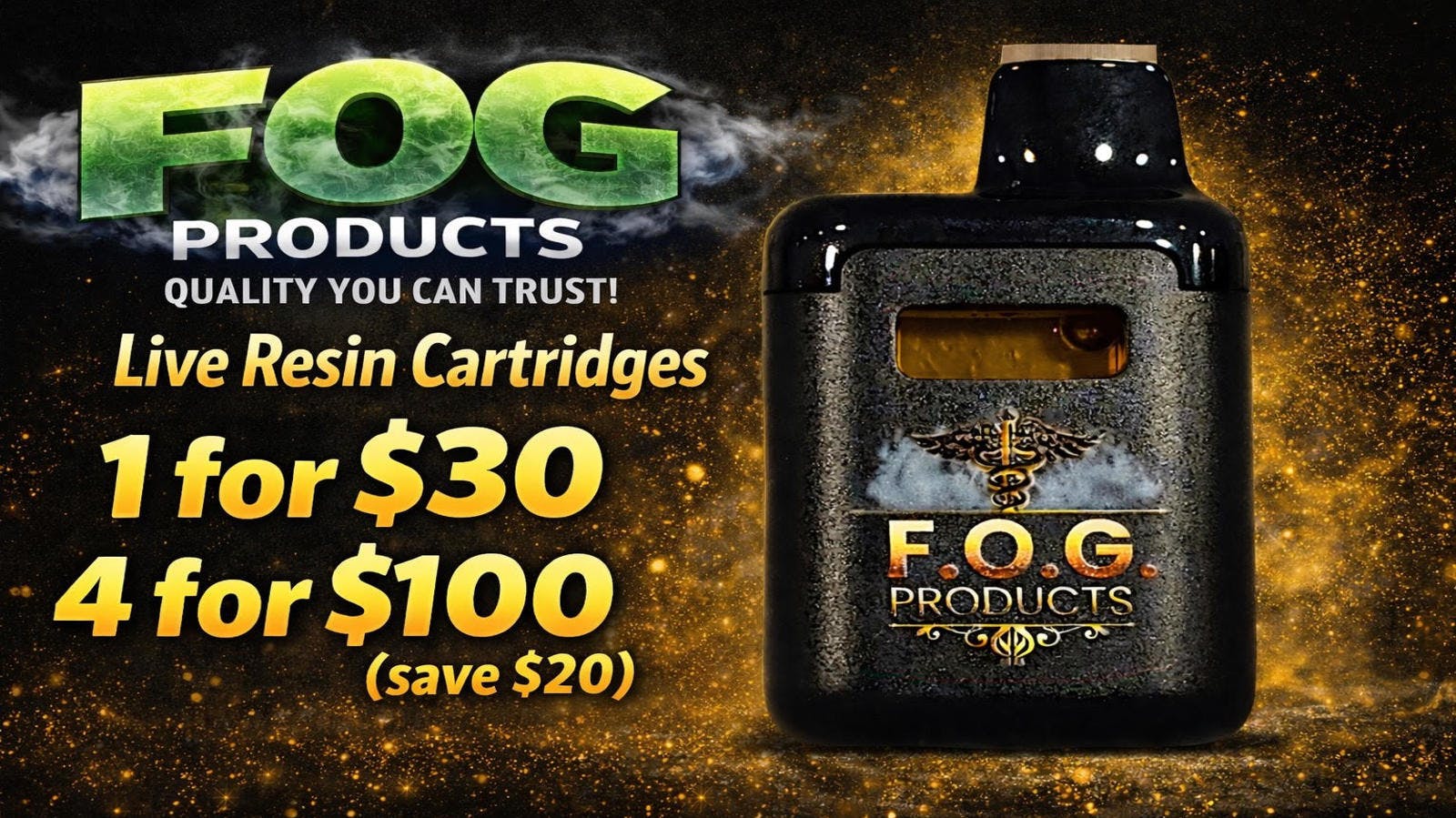 FOG Products NEW! FOG Products AMAZING Live Resin Carts!