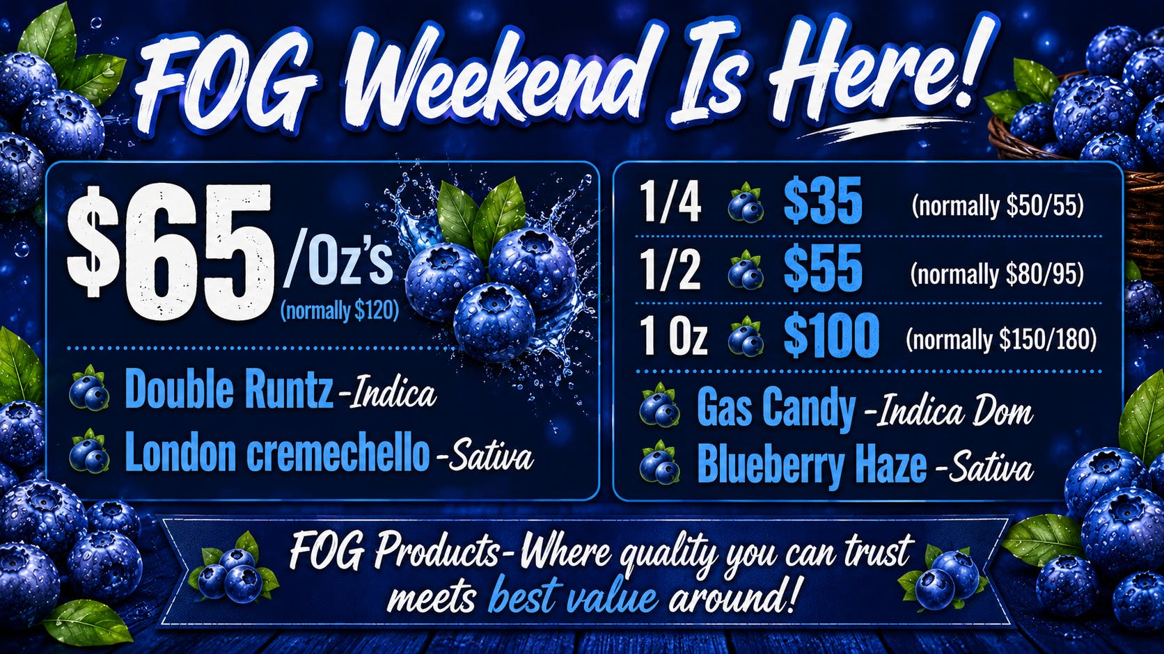 FOG Products FOG Weekends Of Sales Are THE BEST Weekends!