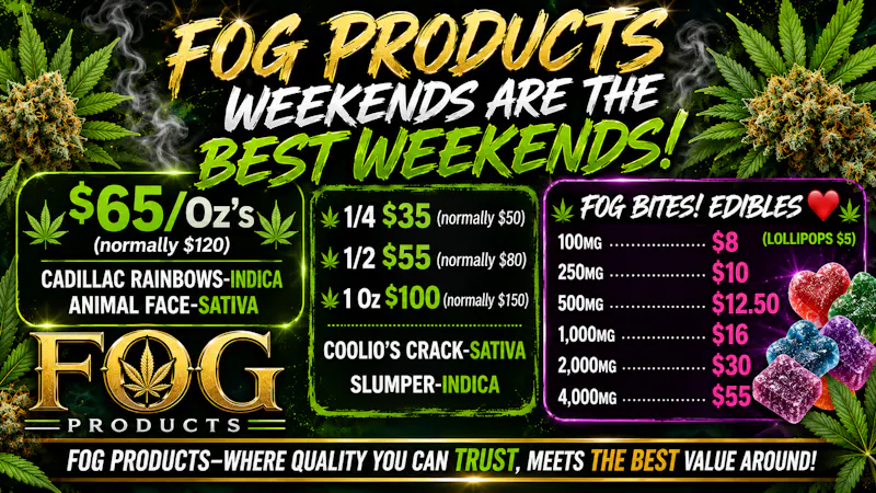 FOG Products FOG's Weekend Of Sales! -your FOG family