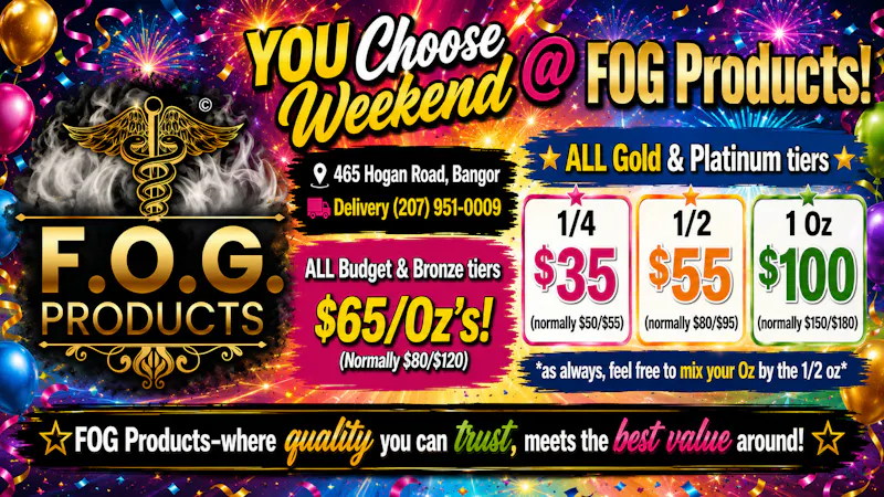 FOG Products YOU Choose Your Sales Weekend @ FOG Products!