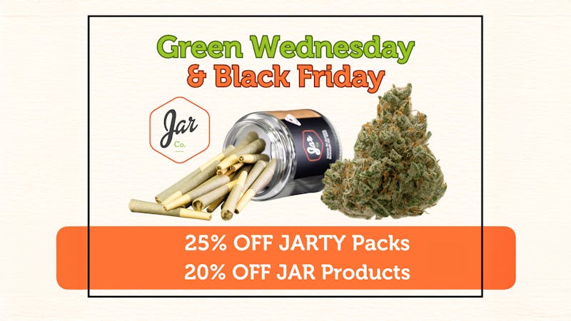 JAR Cannabis Co. Windham - Medical 20% OFF | Green Wednesday + Black Friday