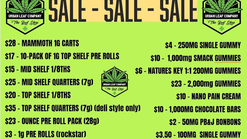 Urban Leaf Company - Drive Thru NEW PRODUCTS = NEW DEALS!!! COME SHOP AT URBAN