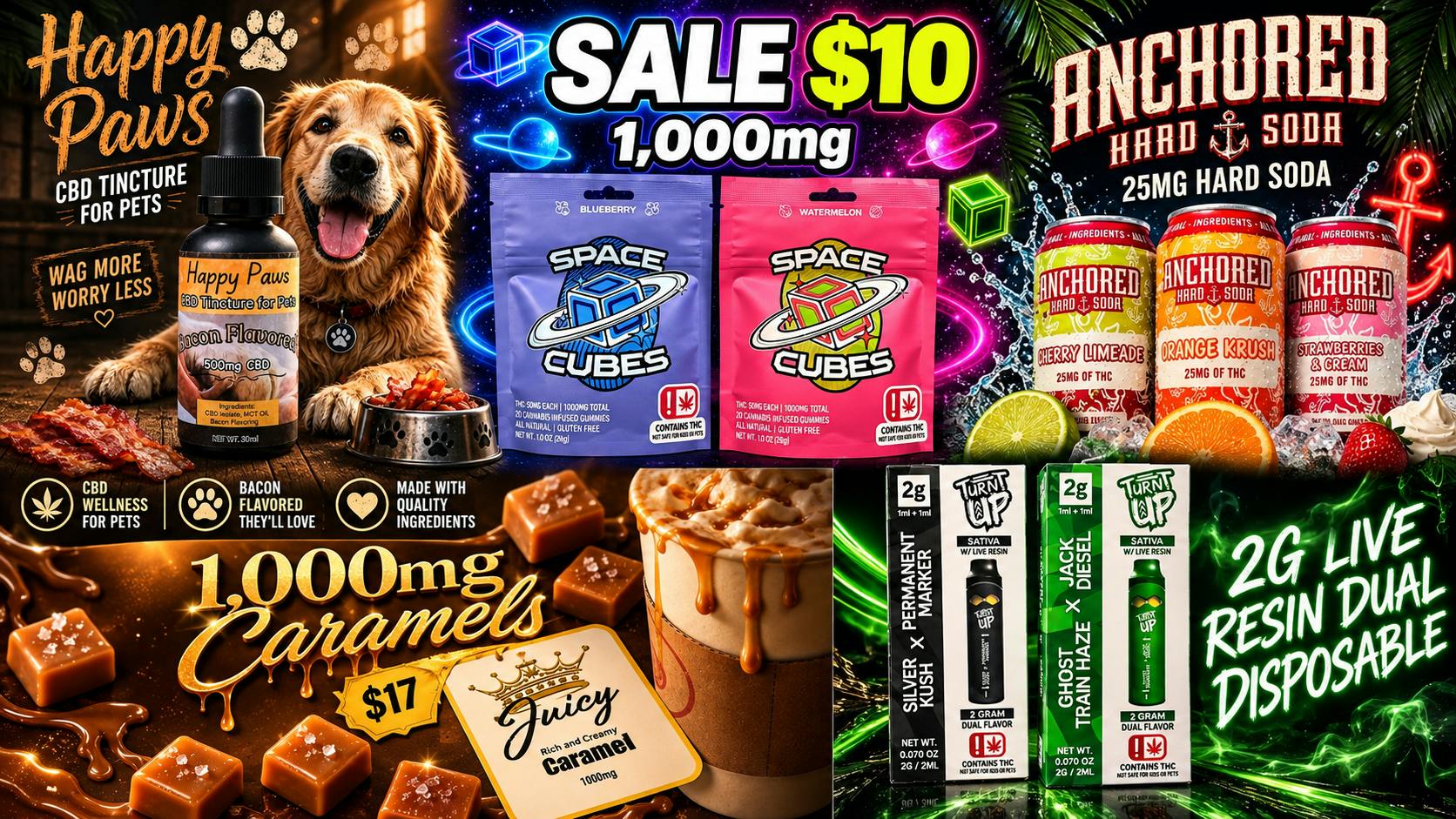 Urban Leaf Company - Drive Thru $15 2G DISP CARTS, $5 25MG SODAS, $10 1000MG &MORE