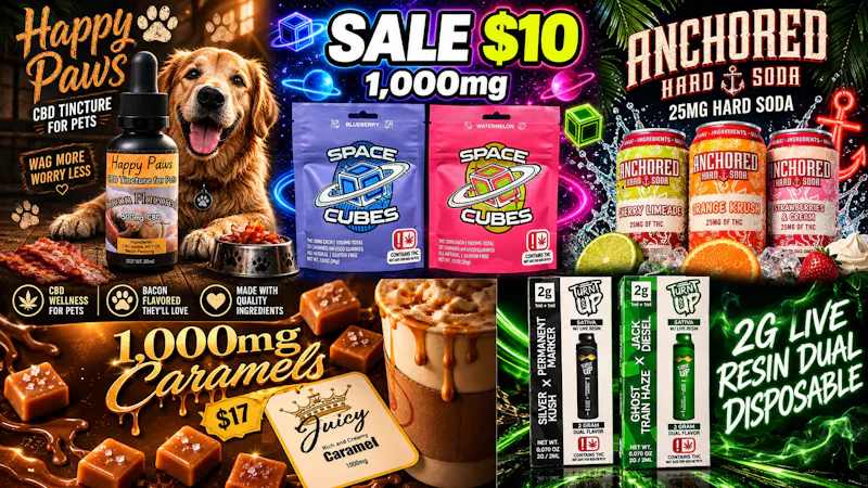 Urban Leaf Company - Drive Thru $15 2G DISP CARTS, $5 25MG SODAS, $10 1000MG &MORE