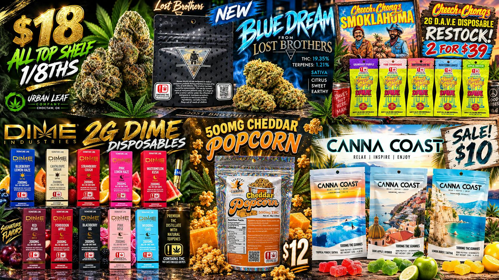 Urban Leaf Company - Drive Thru $10 1,000MG - 2 FOR $39 2G CARTS - $18 TOP 1/8THS