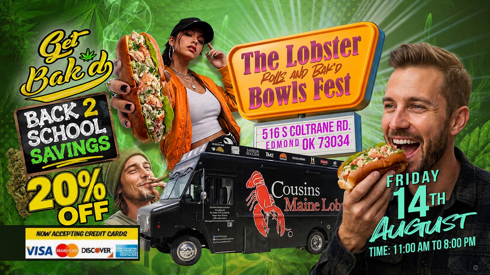 Get Bak'd Weed Dispensary Edmond - DRIVE THRU Lobster Rolls, Bak'd Bowls & Back 2 School Savings