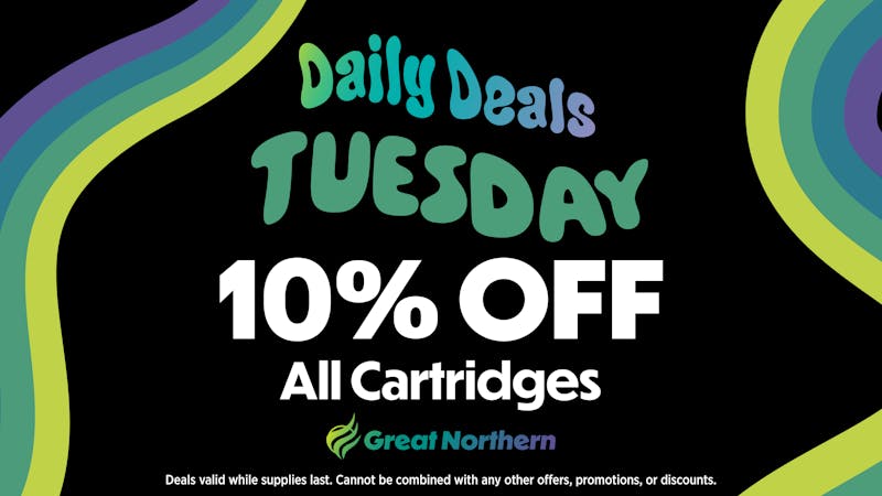 Great Northern Cannabis - Downtown 10% off ALL Cartridges