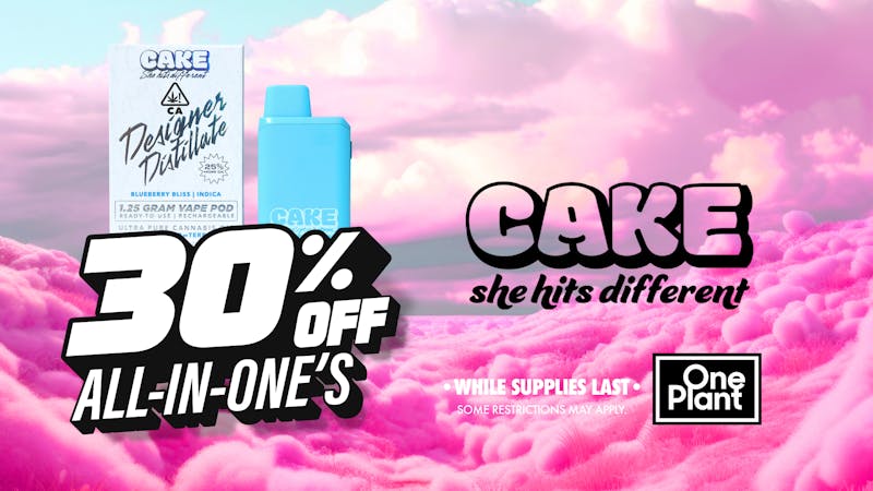 One Plant Goleta 30% OFF CAKE AIO's!