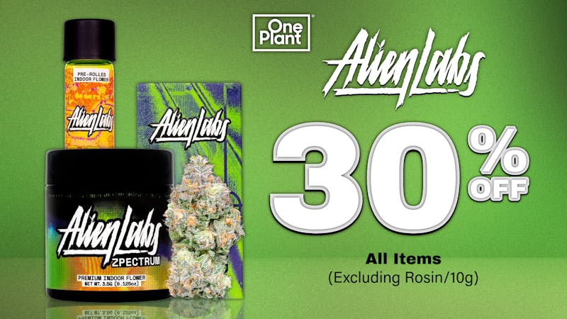 One Plant Goleta 30% Off Alien Labs 3.5g