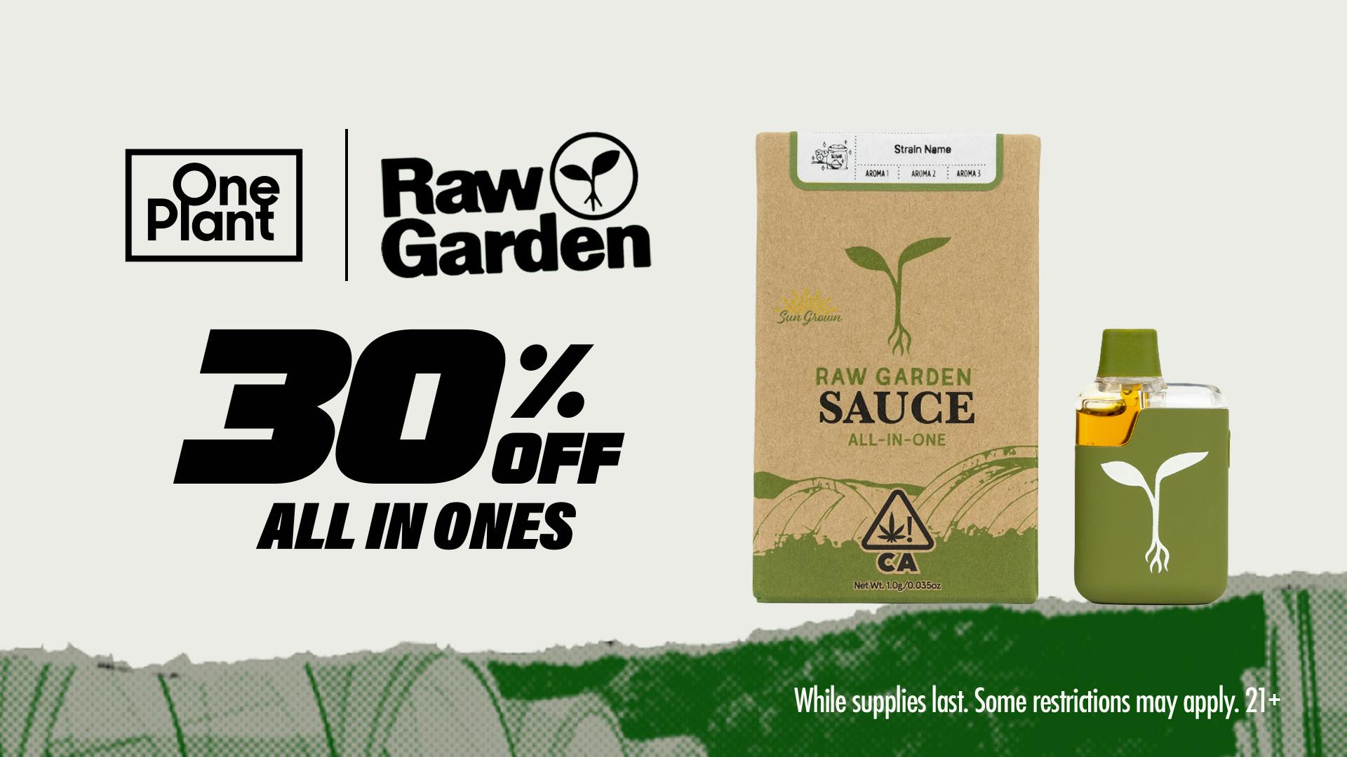 One Plant Salinas 30% OFF Raw Garden AIOs