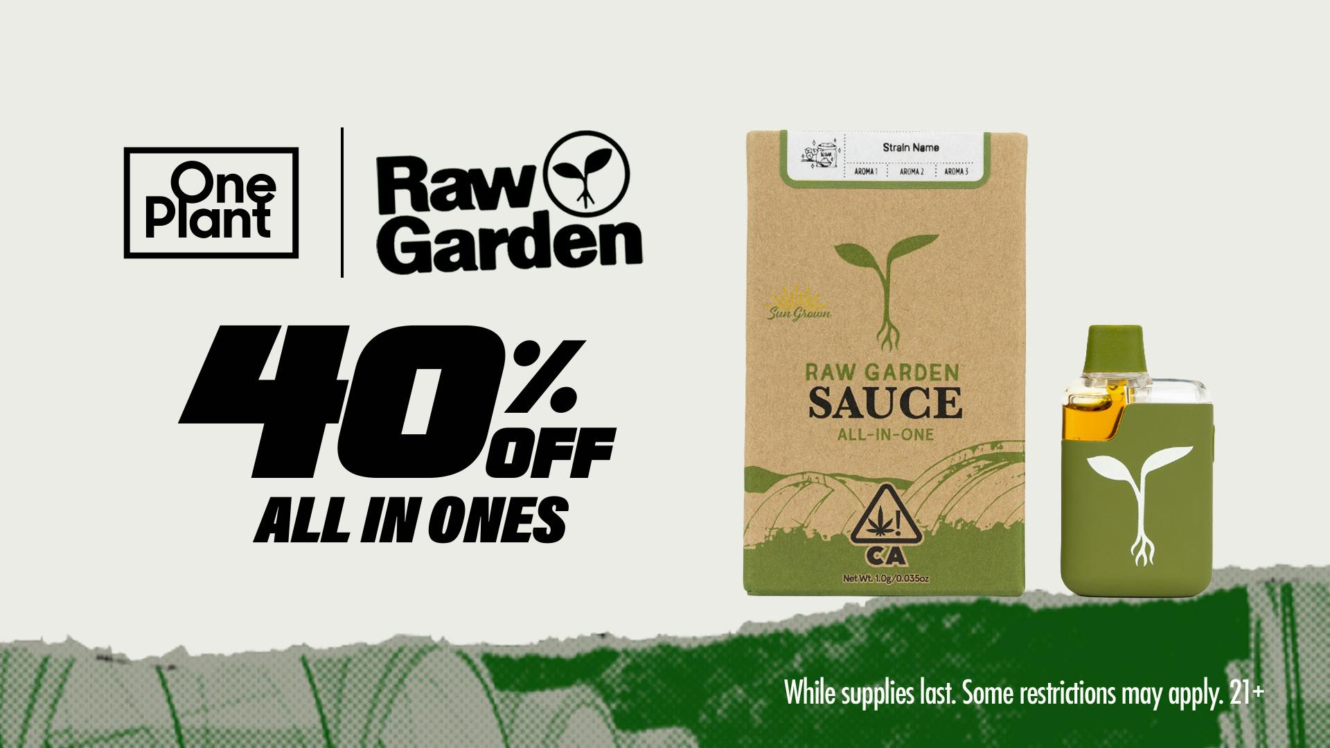 One Plant Lompoc 40% OFF Raw Garden AIOs