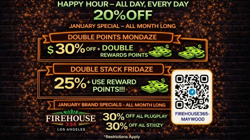 Firehouse365 Maywood Weed Dispensary NEW YEAR NEW DISCOUNTS!!!