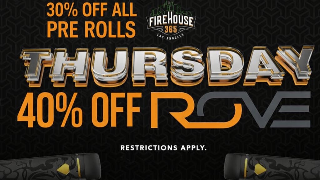 Firehouse365 Maywood Weed Dispensary ROVE THURSDAYS 40% OFF