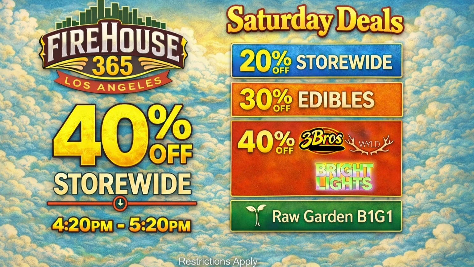 Firehouse365 Maywood Weed Dispensary 🍬SATURDAY DEALS 🍬30% OFF Edibles🔥40% OFF 3BROS!
