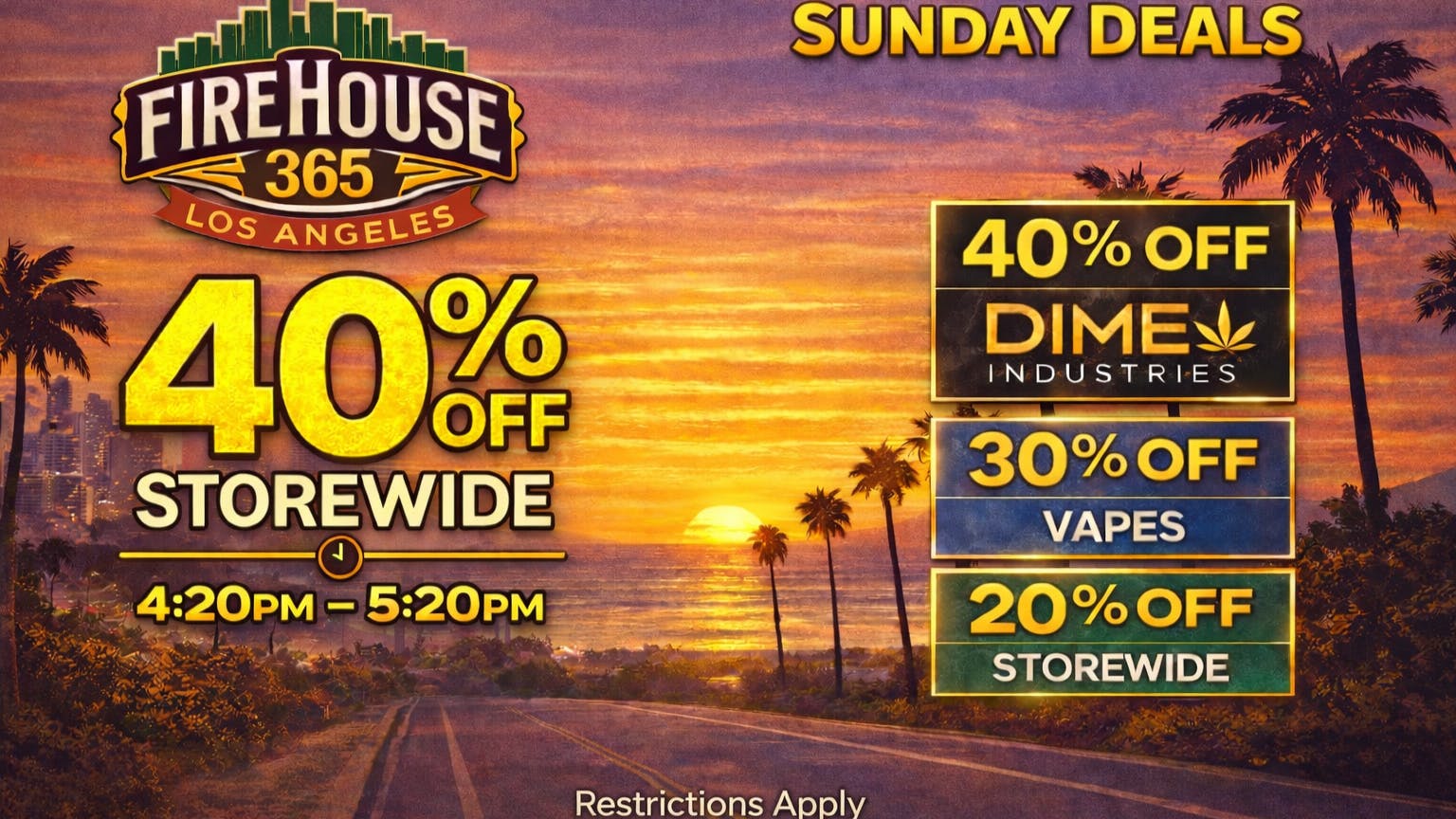 Firehouse365 Maywood Weed Dispensary 🔥SUNDAY DEALS🔥40% OFF DIME & 30% OFF OTHER VAPES